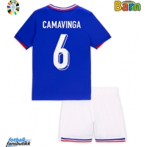 Frankrike Eduardo Camavinga #6 Hjemmedraktsett Barn EM 2024 Kortermet (+ Korte bukser)